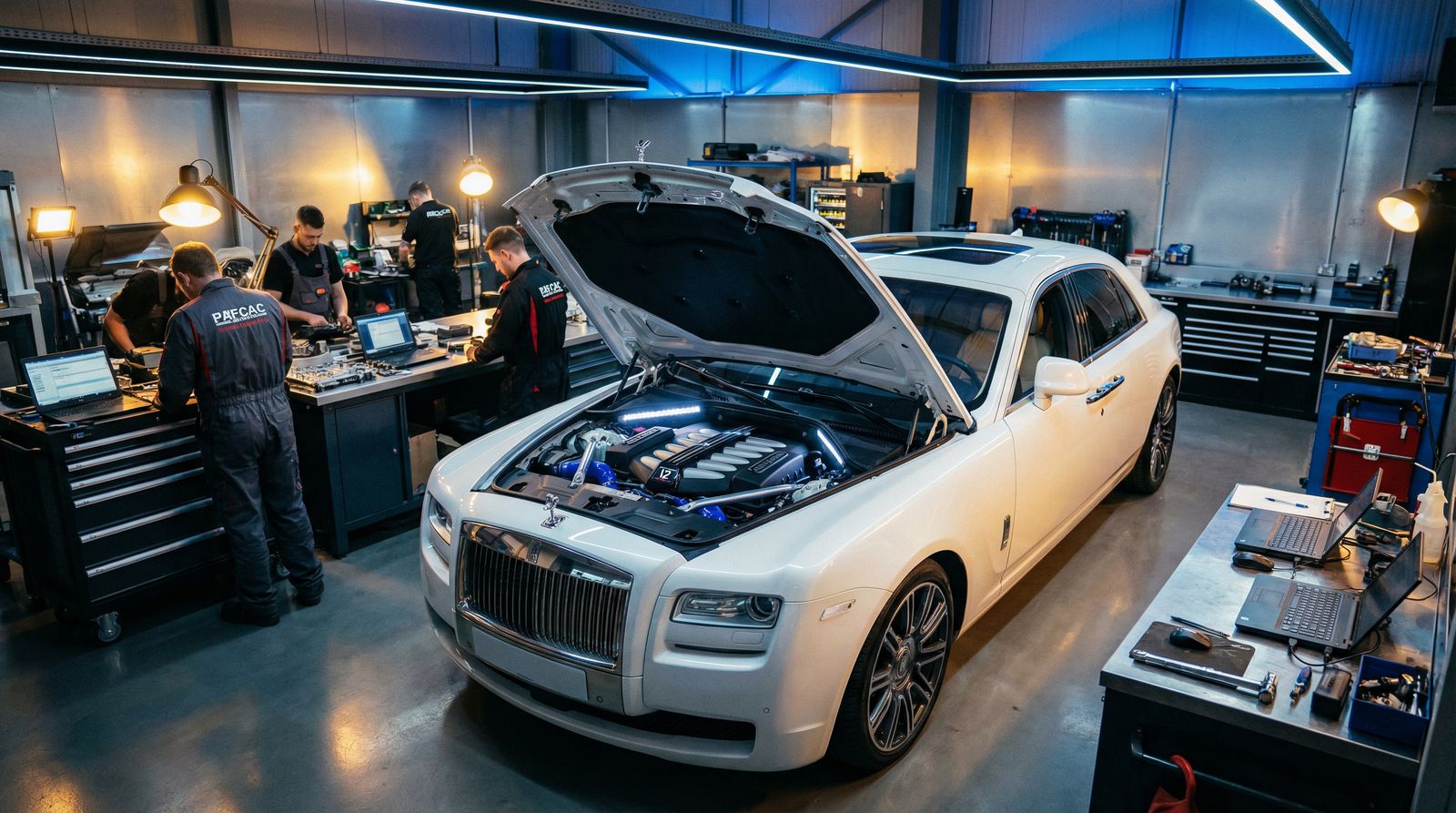 淫荡猫视频 - 白色豪车引擎改装视频测评